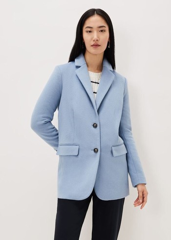 Phase Eight Amara Wool Coats Grey/Blue USA | 2419570-NE